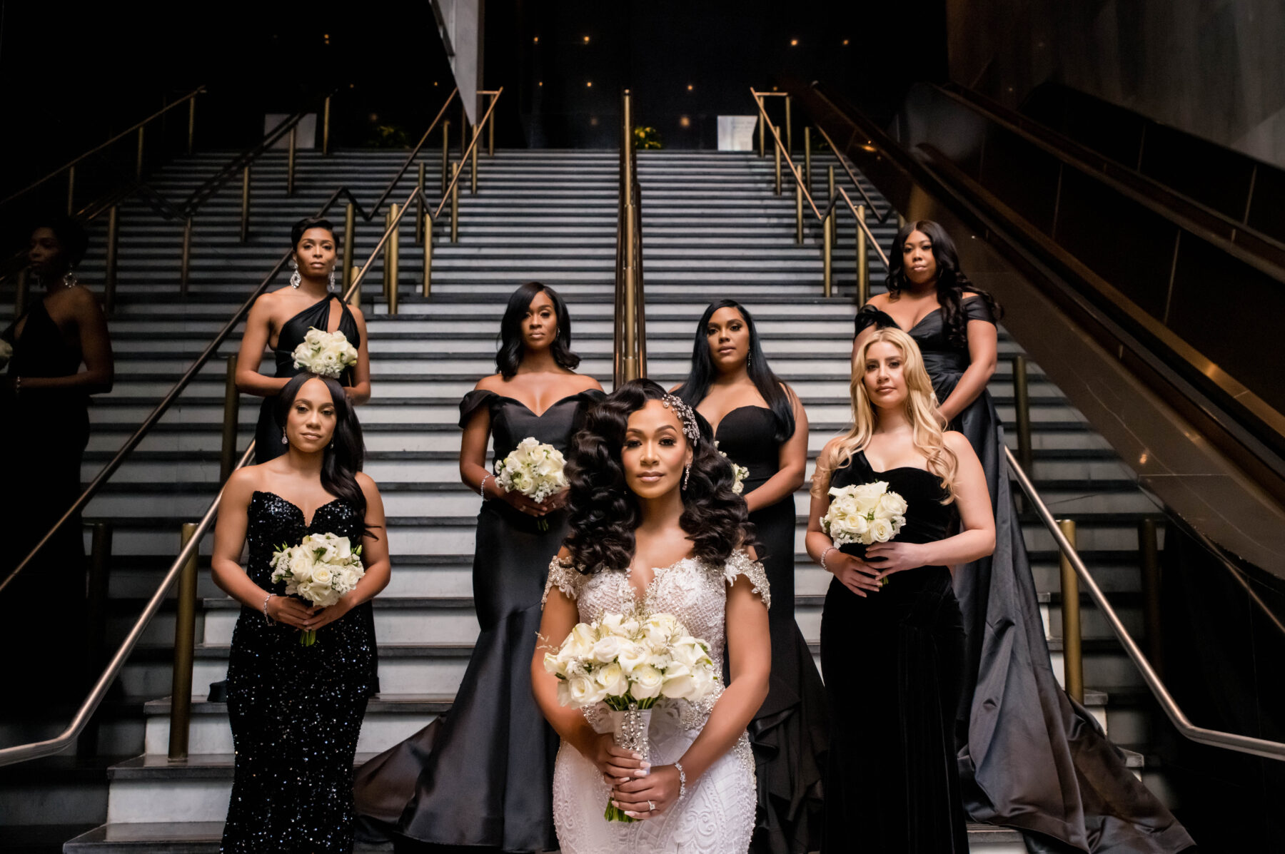 black bridesmaid dresses fall wedding Cheap Black Mermaid Side Slit Spaghetti Straps Long Bridesmaid Dresses  Online,MBD133 main image 1