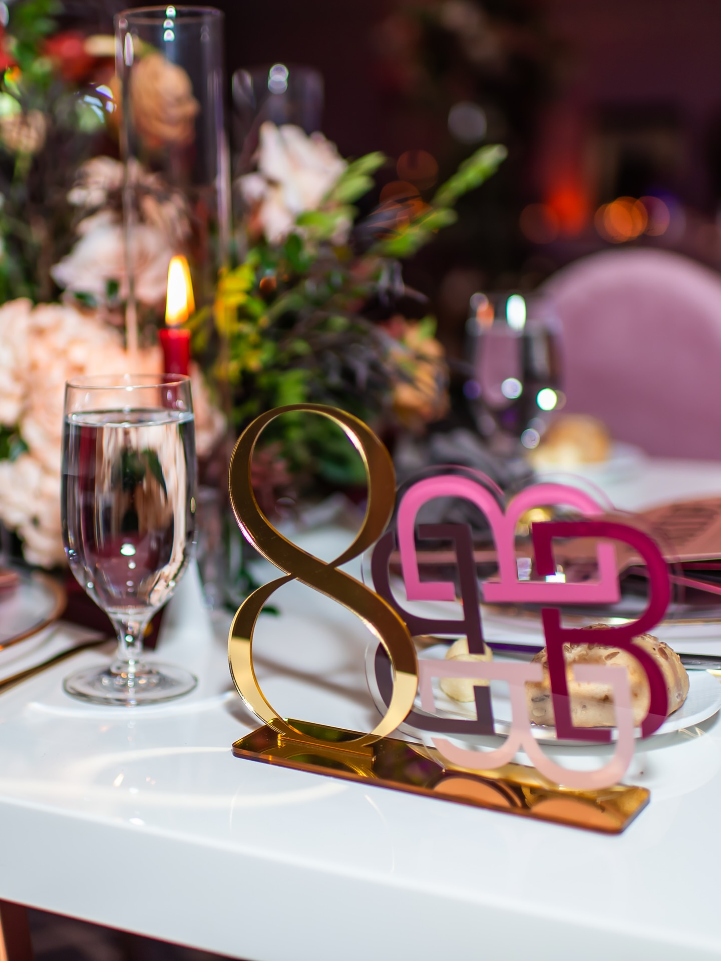 Black Bride Gala Acrylic Table Number